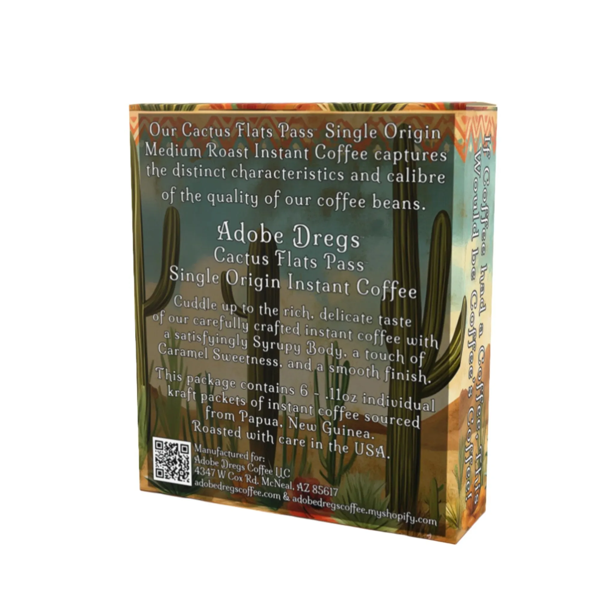 Adobe Dregs Coffee™ Cactus Flats Pass™ Instant Coffee (6 Count)