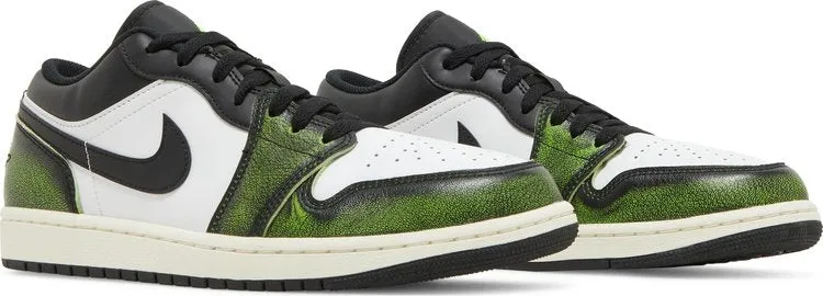 Air Jordan 1 Low SE Wear-Away - Electric Green, White