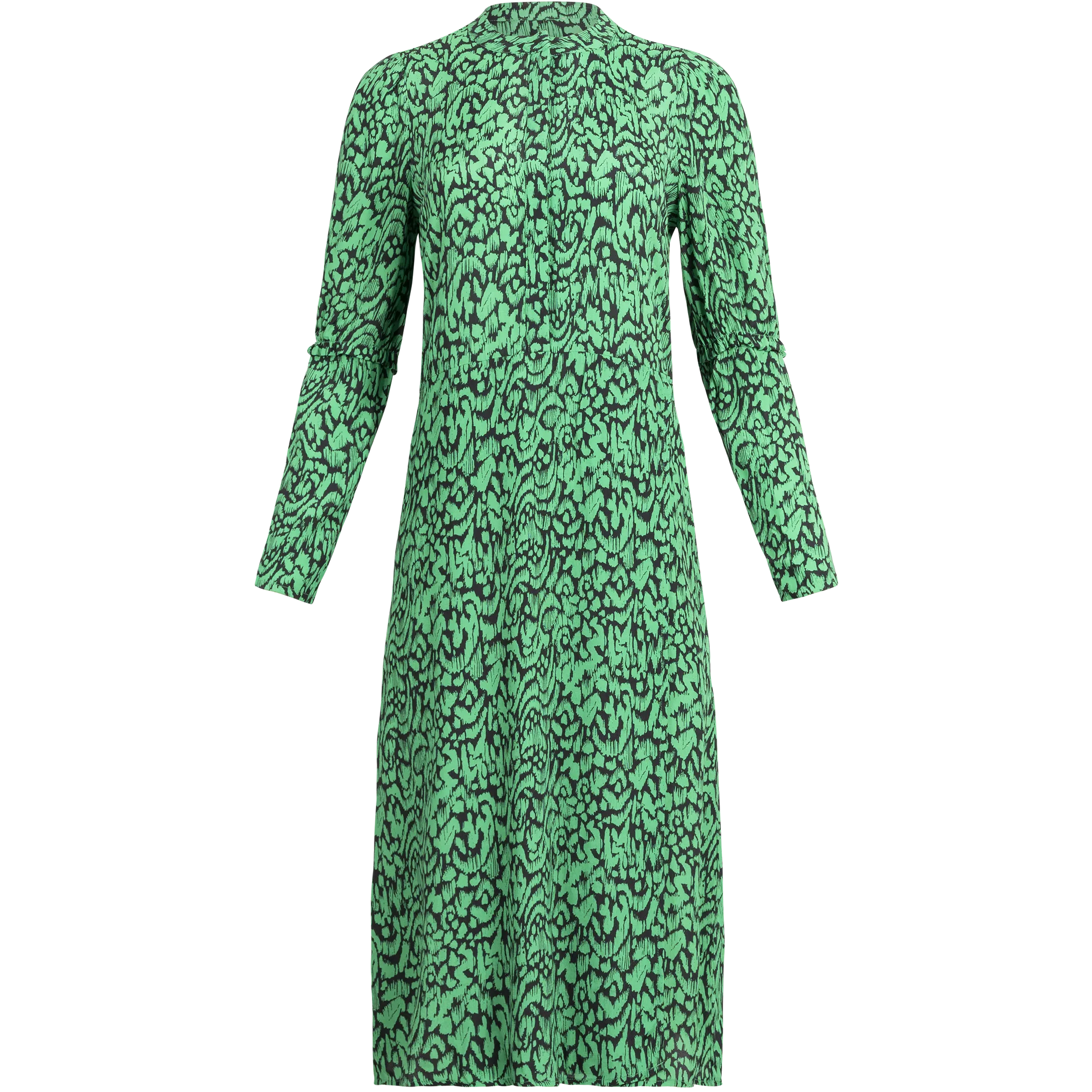 Alana Dress - Black/Green Print