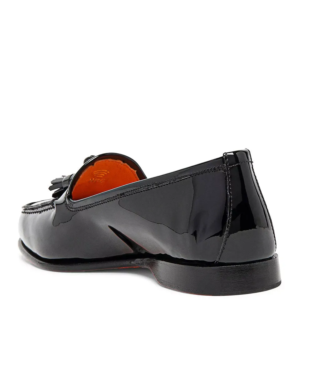 Andrea Patent Tassel Loafer in Black