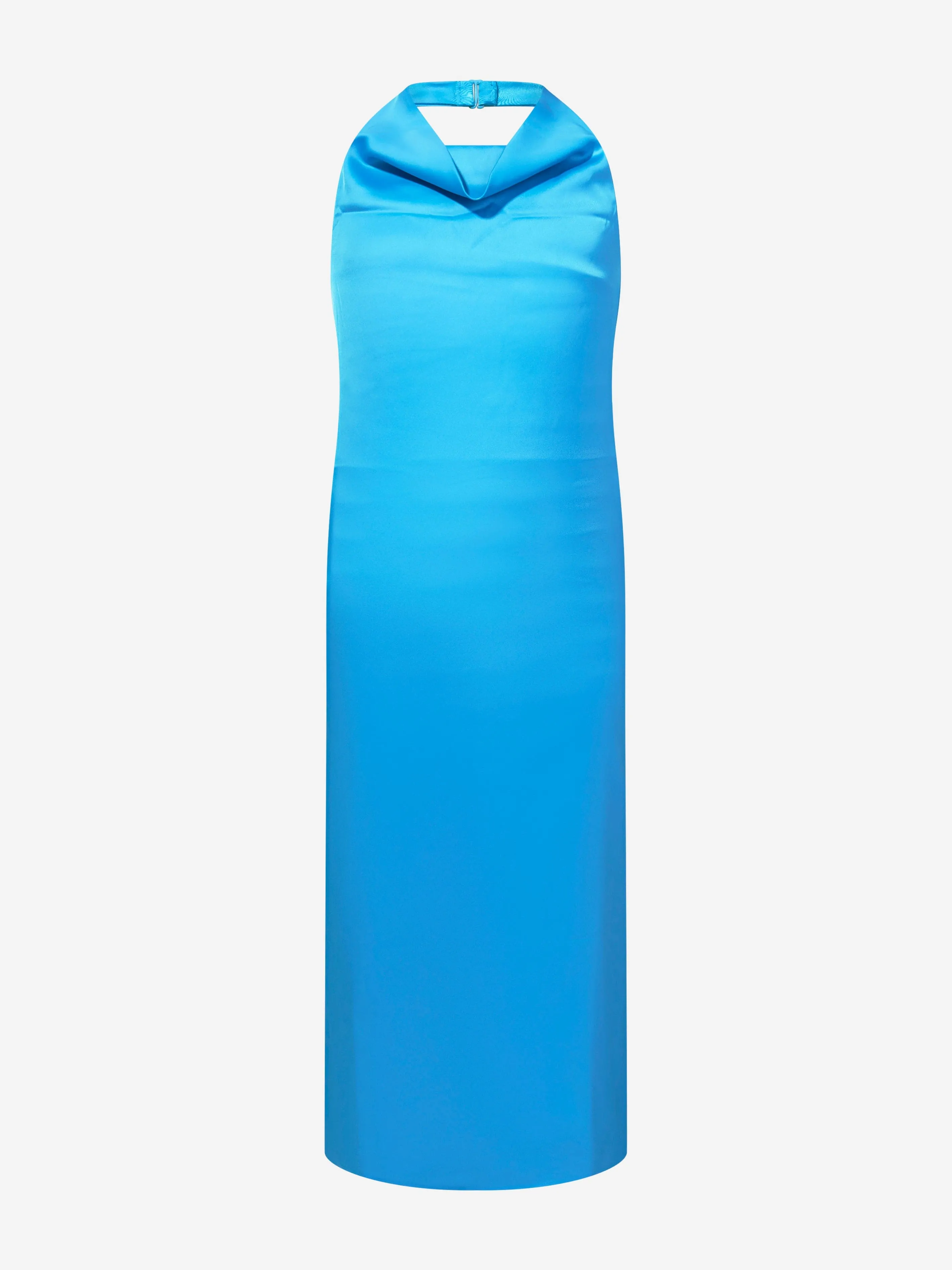 AY by AYLA Girls Backless Satin Maxi Dress in Blue