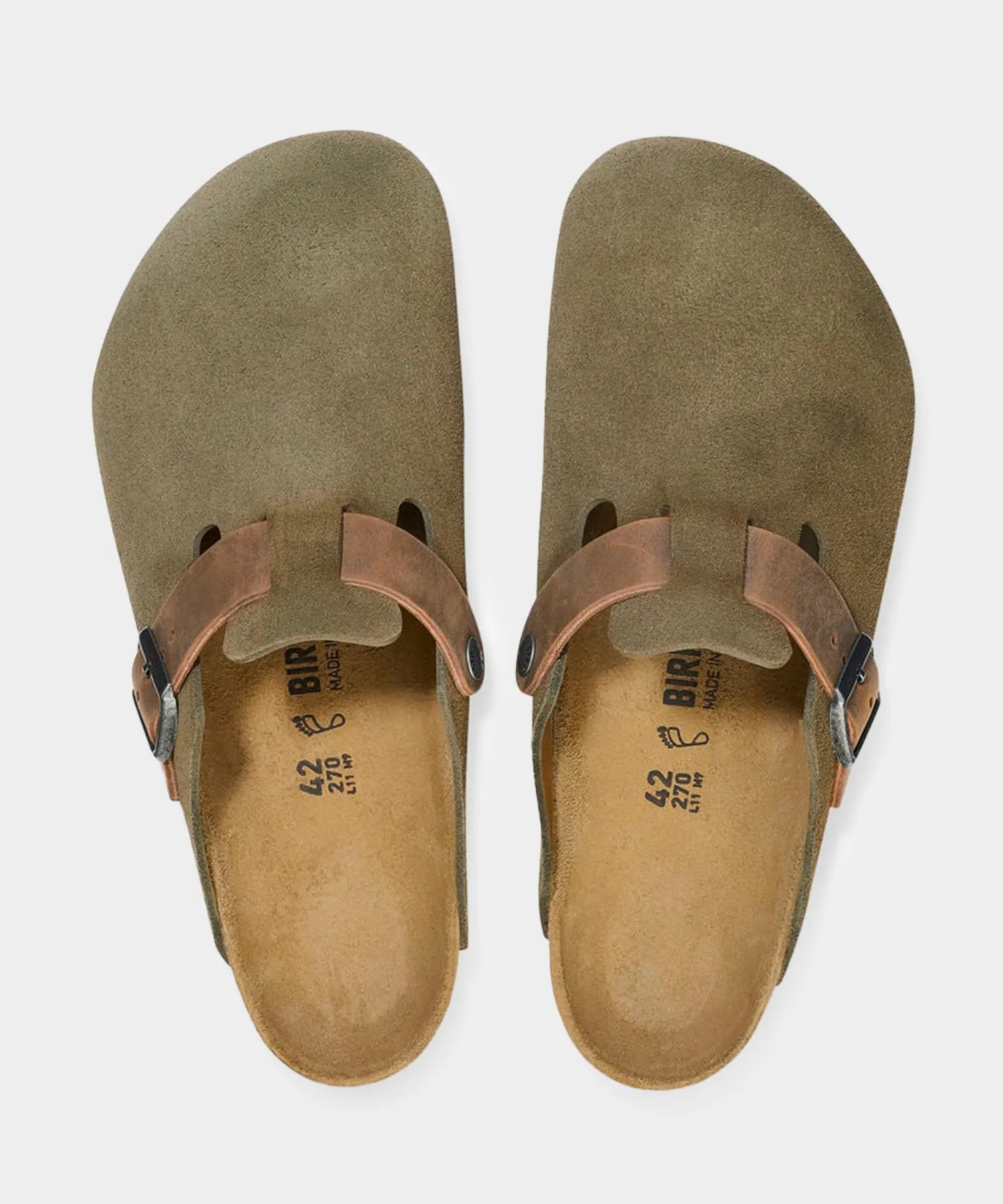 Birkenstock Boston Mixed Leather in Thyme