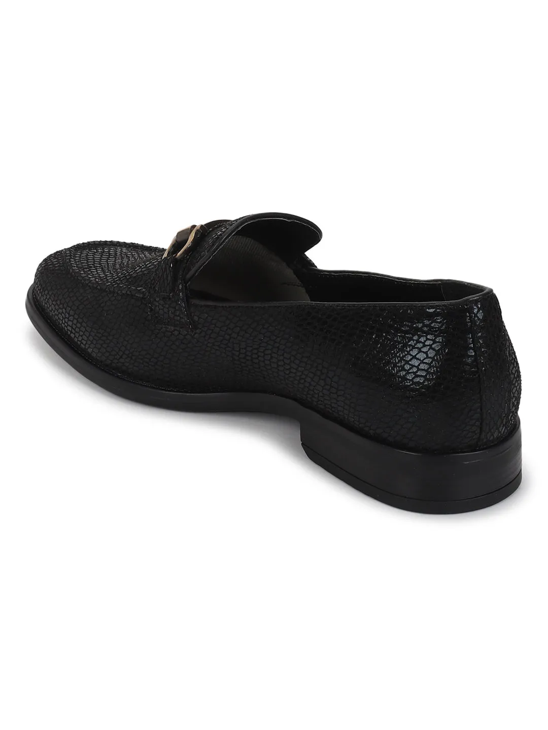 Black Snake PU Men Loafers (TC-SM-5029-BLKSNK)