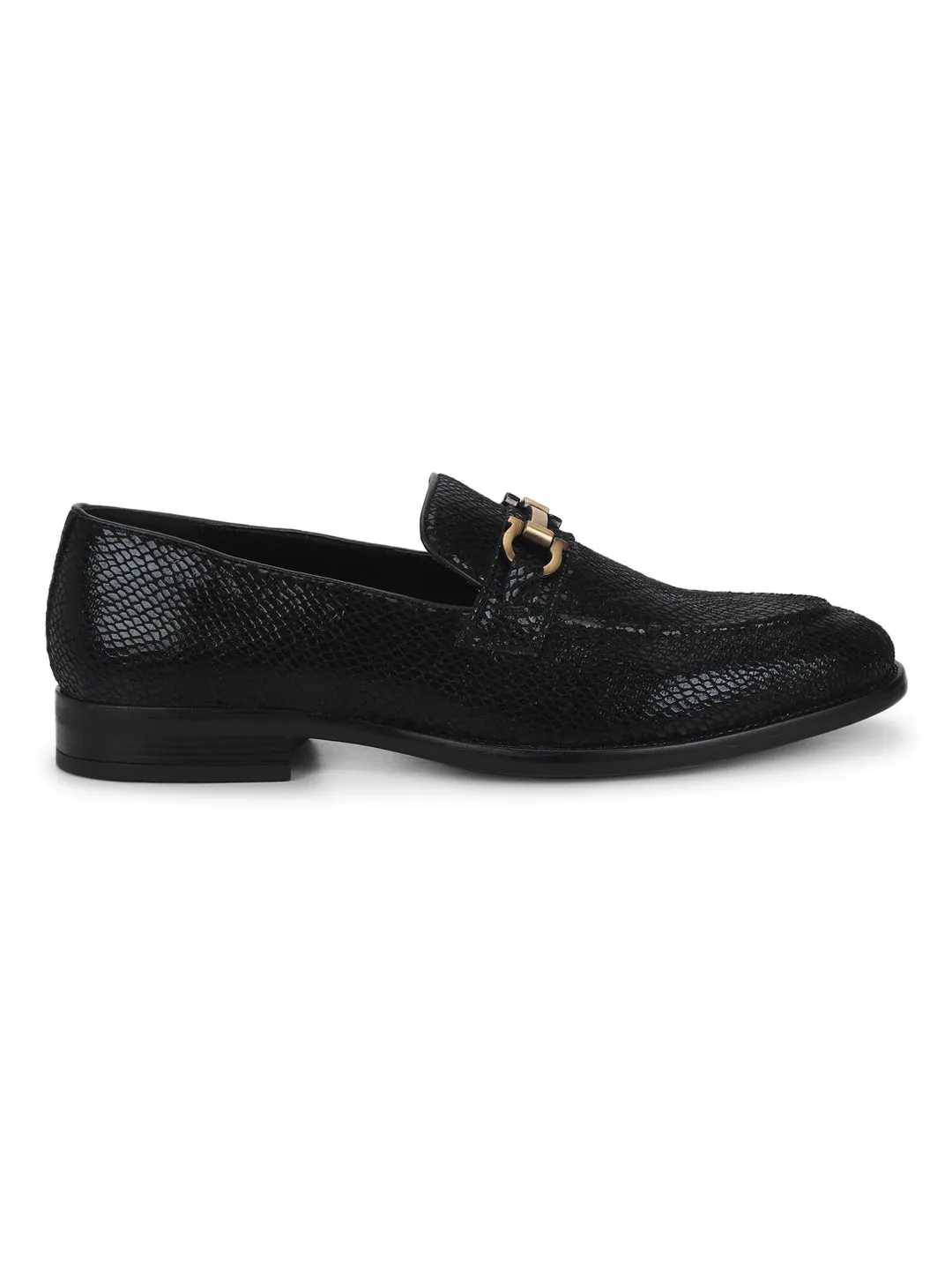 Black Snake PU Men Loafers (TC-SM-5029-BLKSNK)