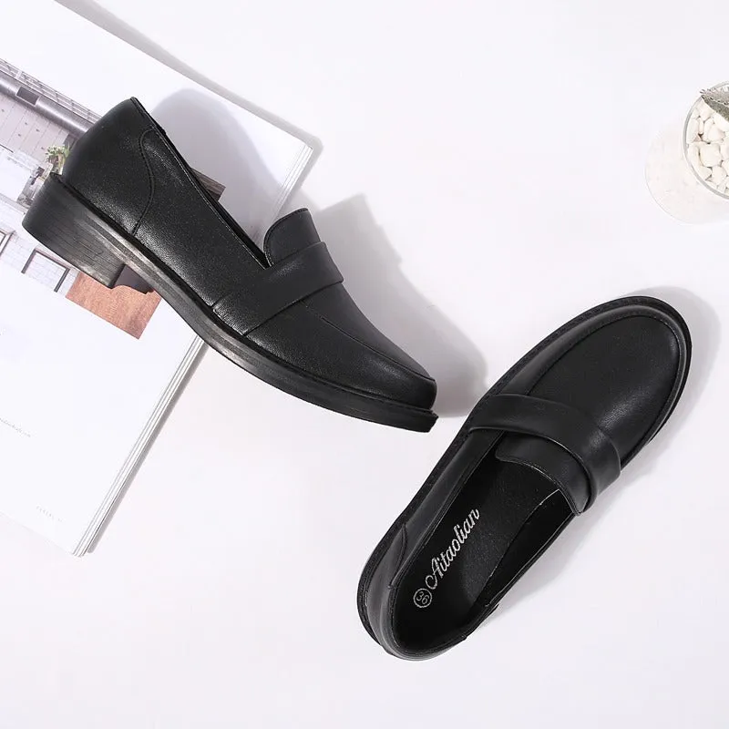 British Style All-Match Leather Formal Women's Loafer