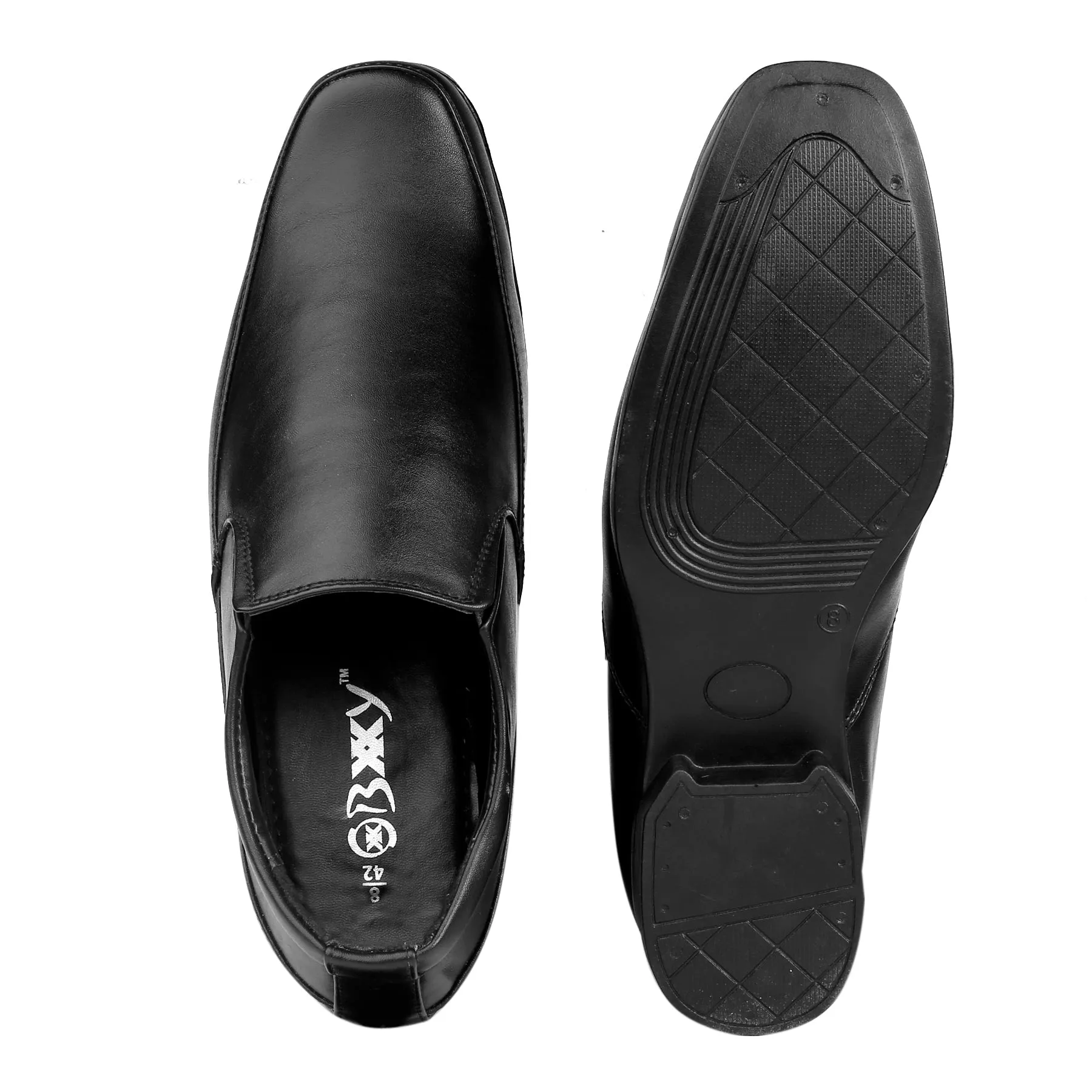 BXXY Men's Hidden Height Increasing Office Wear Formal Slip-on Shoes