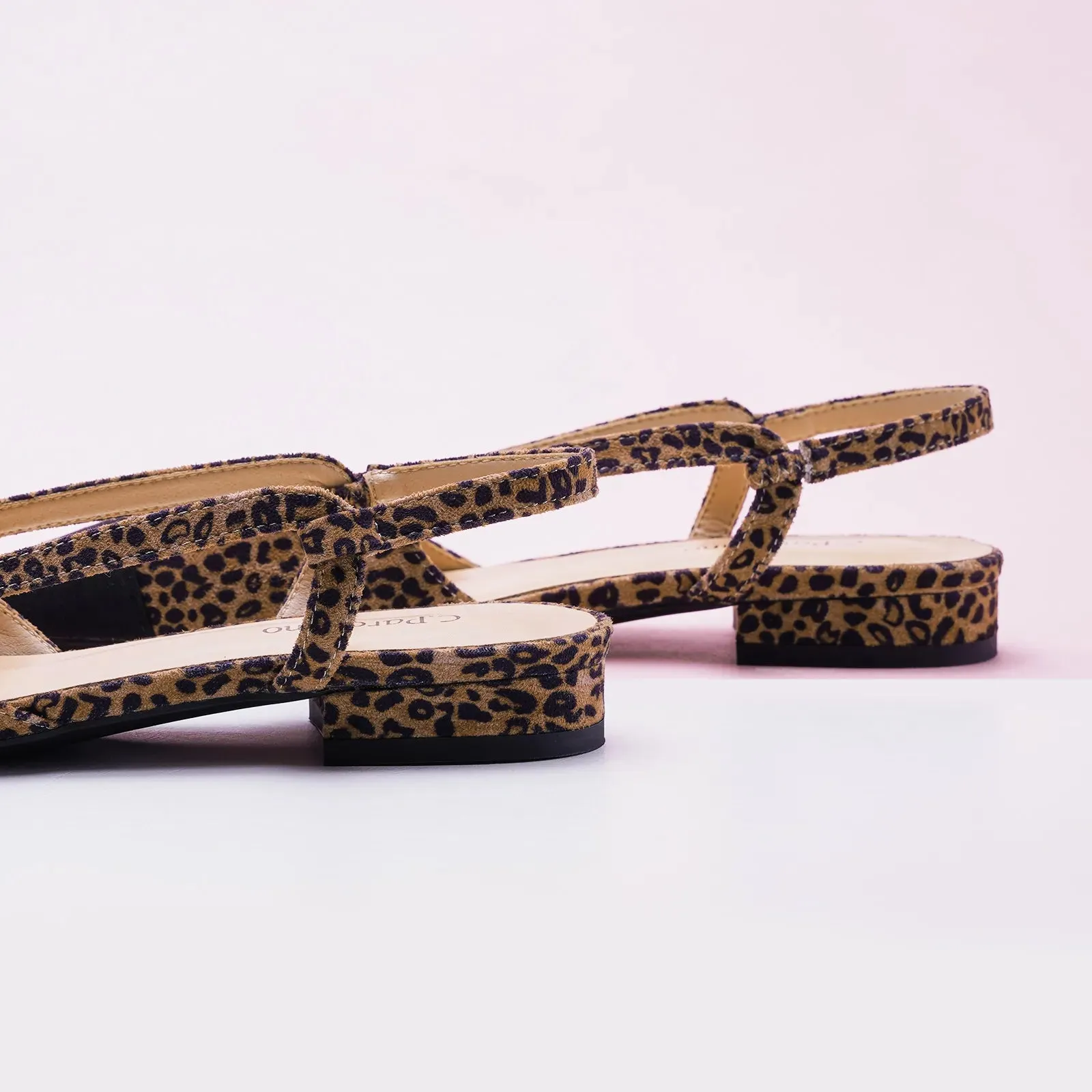 Cap-Toe Prints Slingback Flats (Freya)