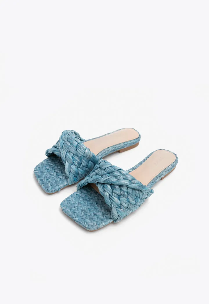 Choice Twisted Flat Sandals Blue