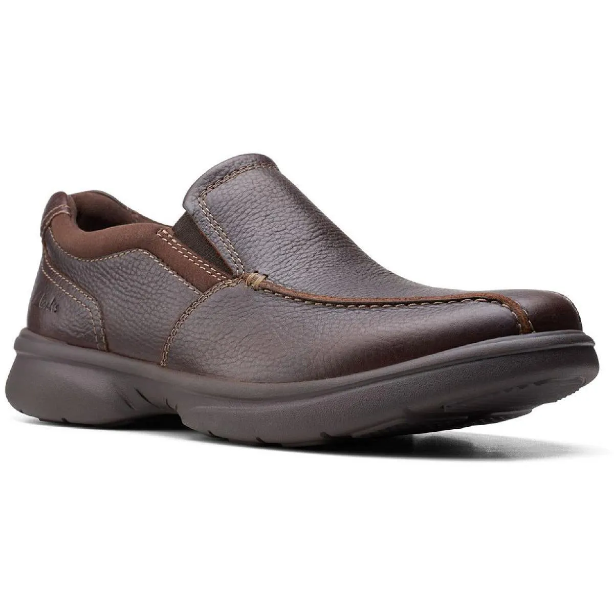 Clarks Mens Bradley Step Leather Slip On Loafers