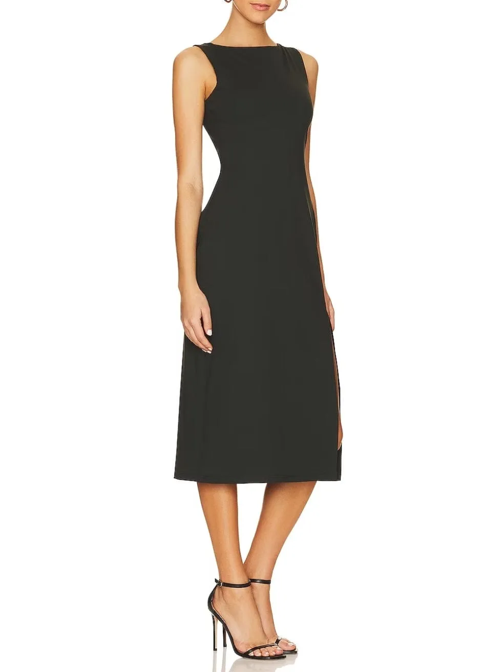 Crew Slit Sleeveless Dress