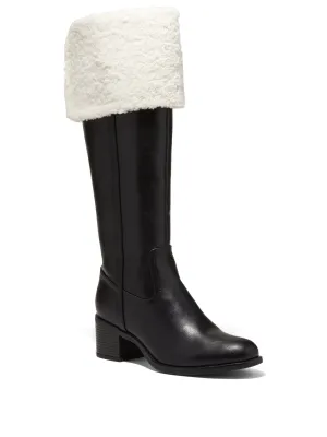 Devi Tall Faux-Sherpa Riding Boot