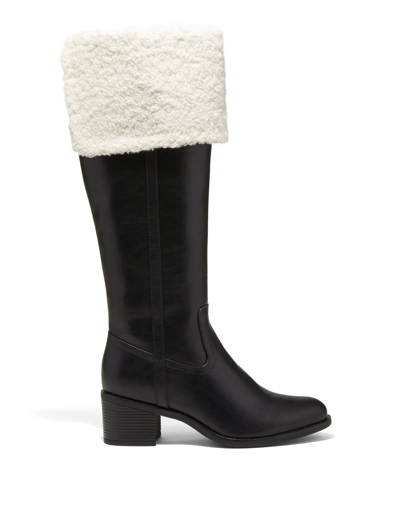 Devi Tall Faux-Sherpa Riding Boot