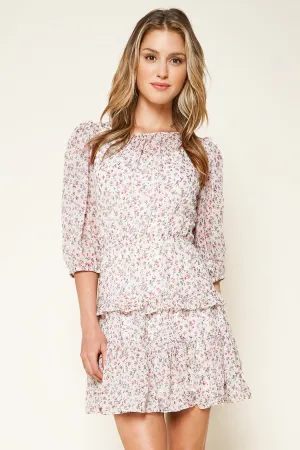 Endless Fate Floral Print Ruffle Dress