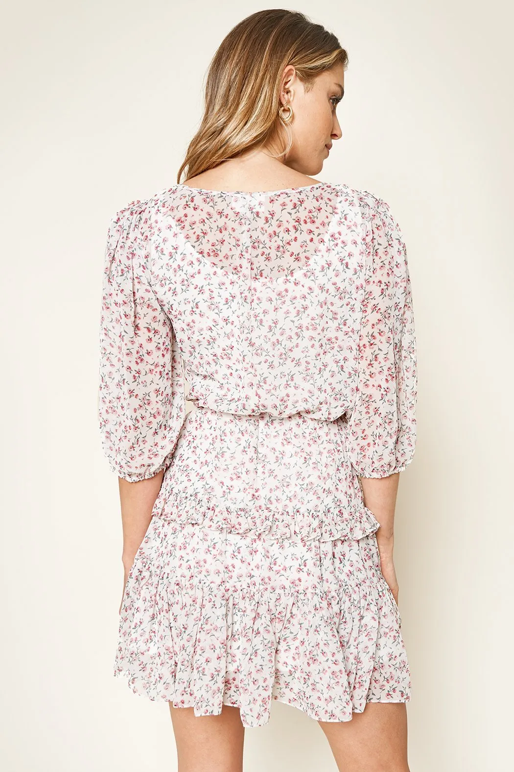 Endless Fate Floral Print Ruffle Dress