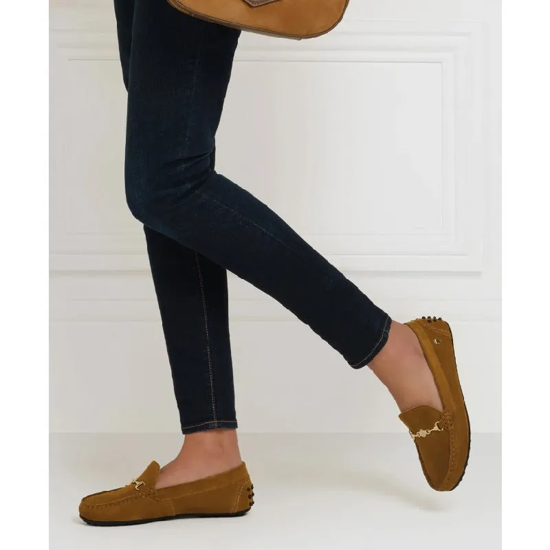 Fairfax & Favor Trinity Ladies Suede Driving Shoe - Tan