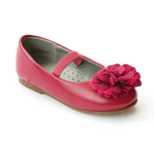 FINAL SALE - L'Amour Girls Fuchsia Pom Pom Flats