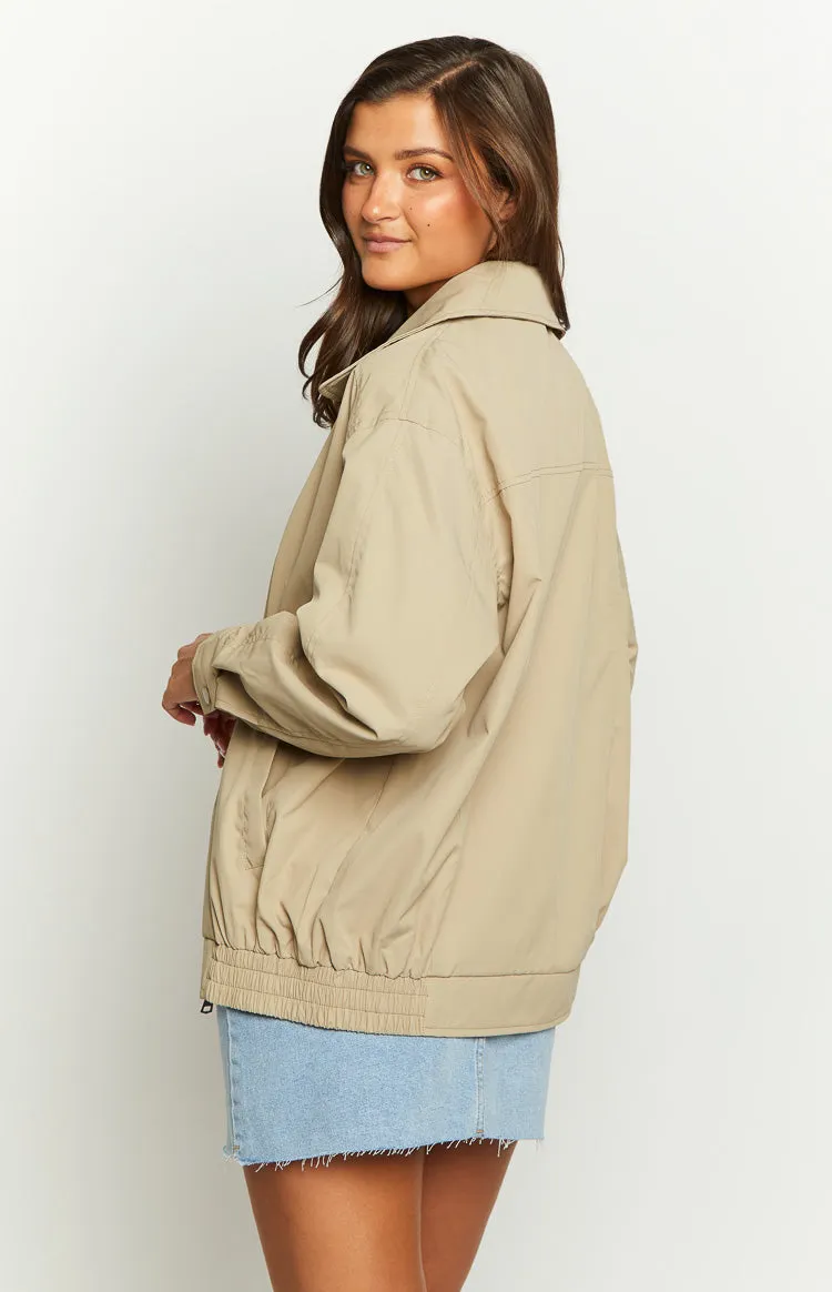 Gabbi Fawn Windbreaker Bomber Jacket