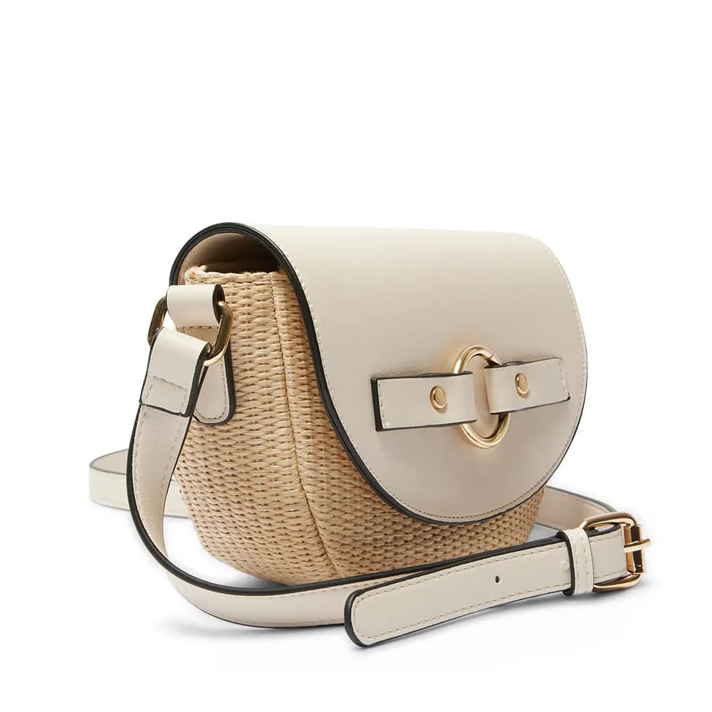 Gabe Bag in Ivory/raffia