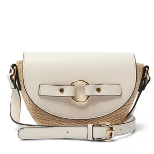 Gabe Bag in Ivory/raffia