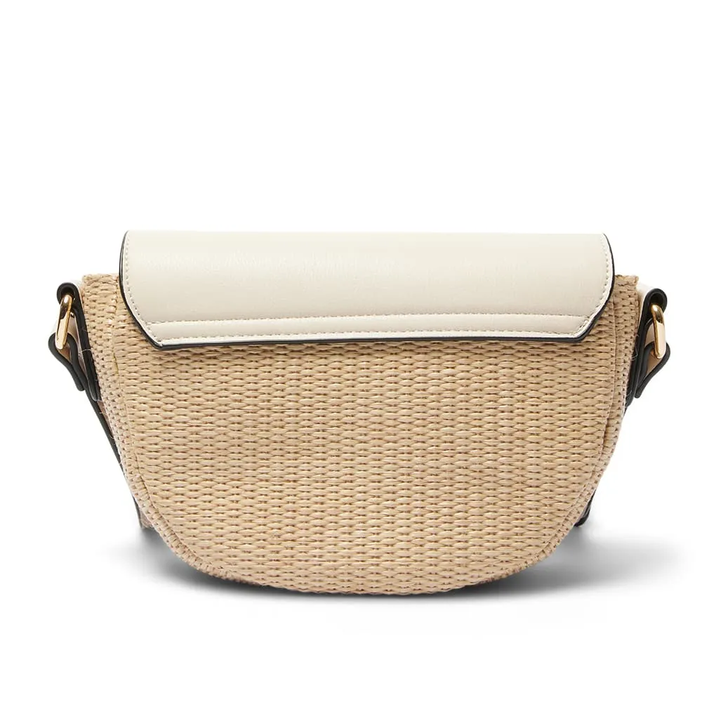 Gabe Bag in Ivory/raffia