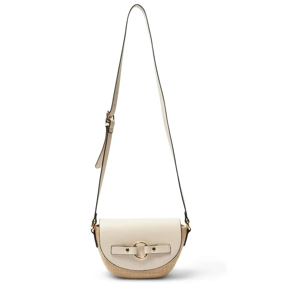 Gabe Bag in Ivory/raffia