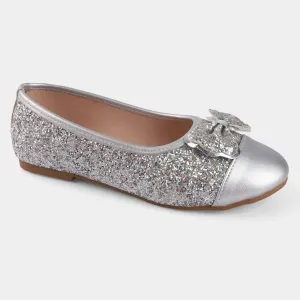 Girls Pumps 1276-SILVER