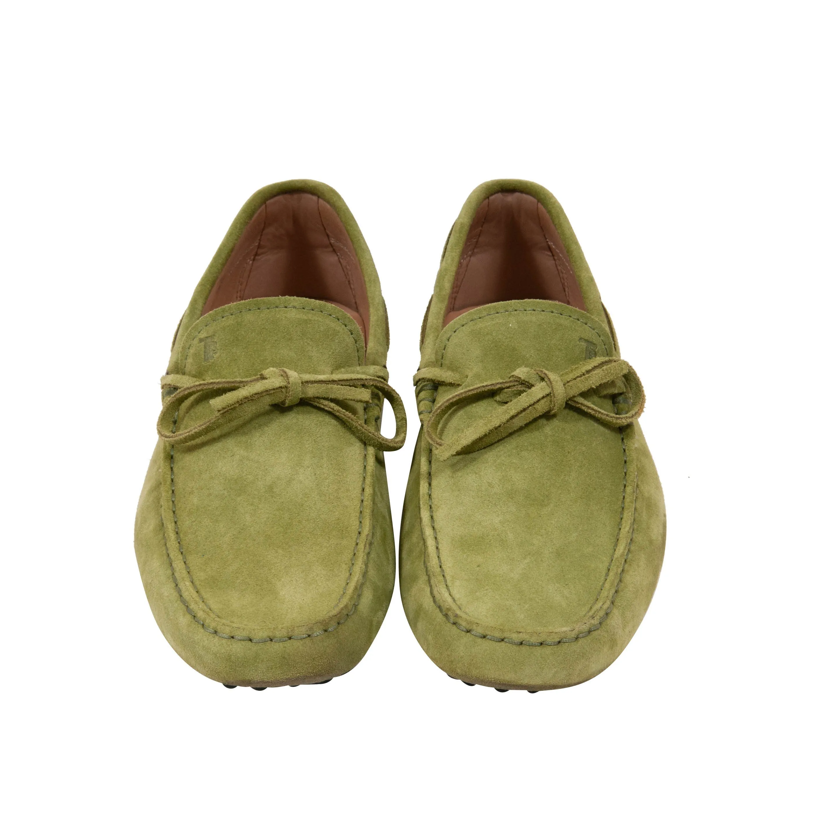 Gommino Suede Driving Loafers (Lime Green)