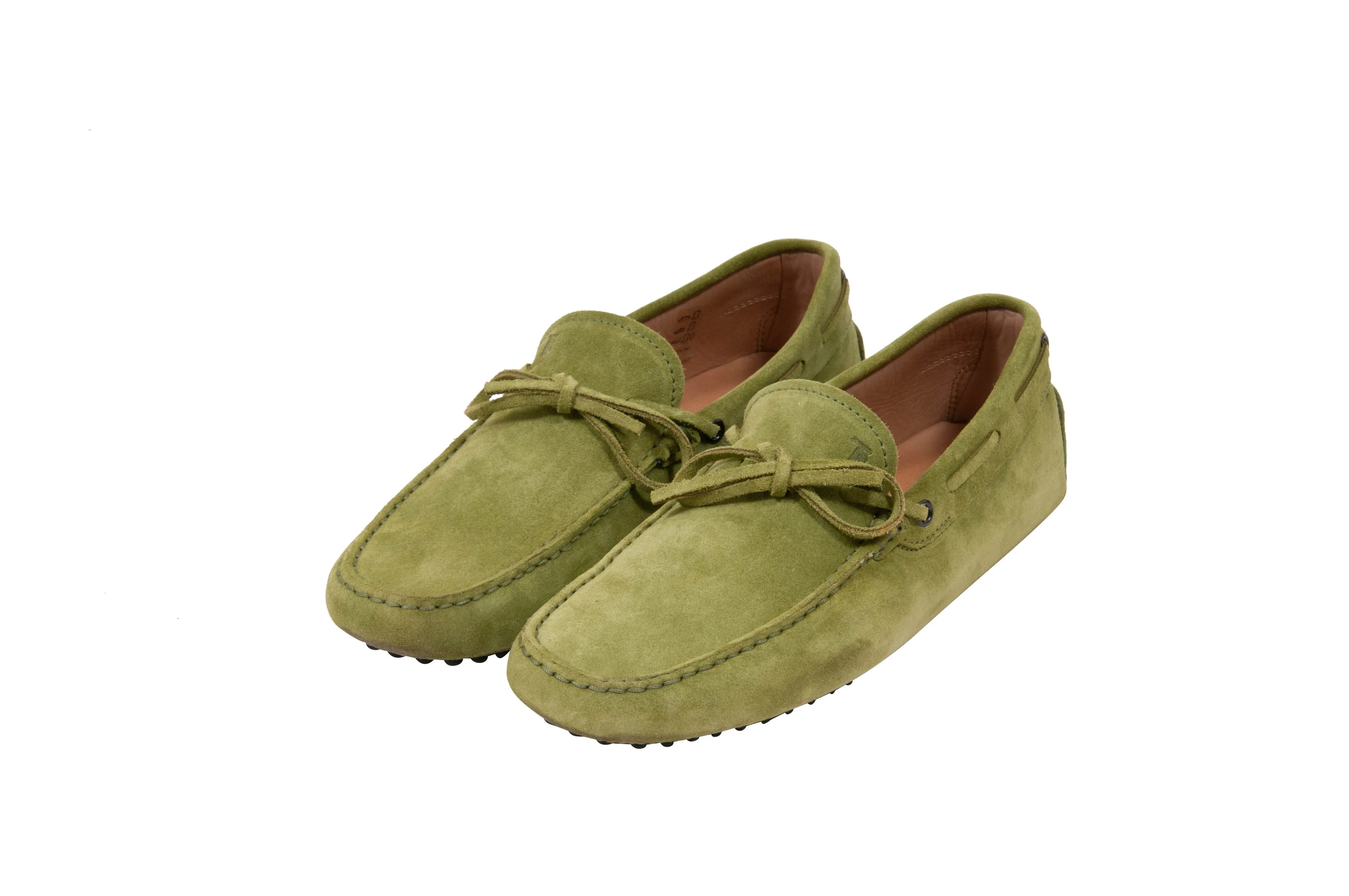 Gommino Suede Driving Loafers (Lime Green)