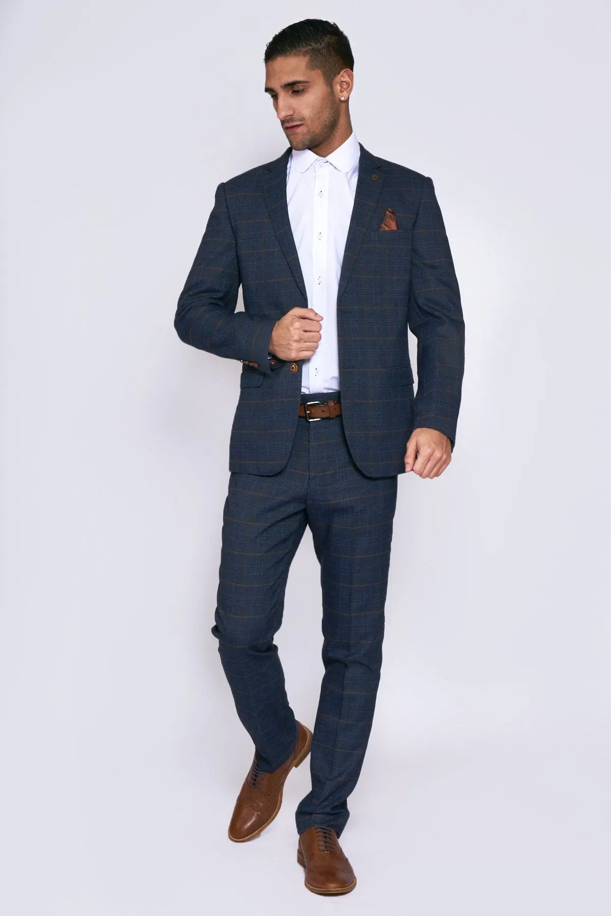 Jenson Navy Check Blazer