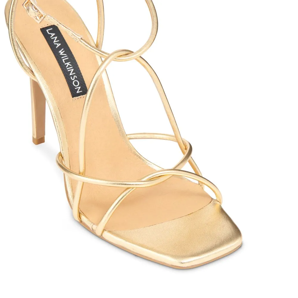 Jessica Sandal Gold Metallic Leather