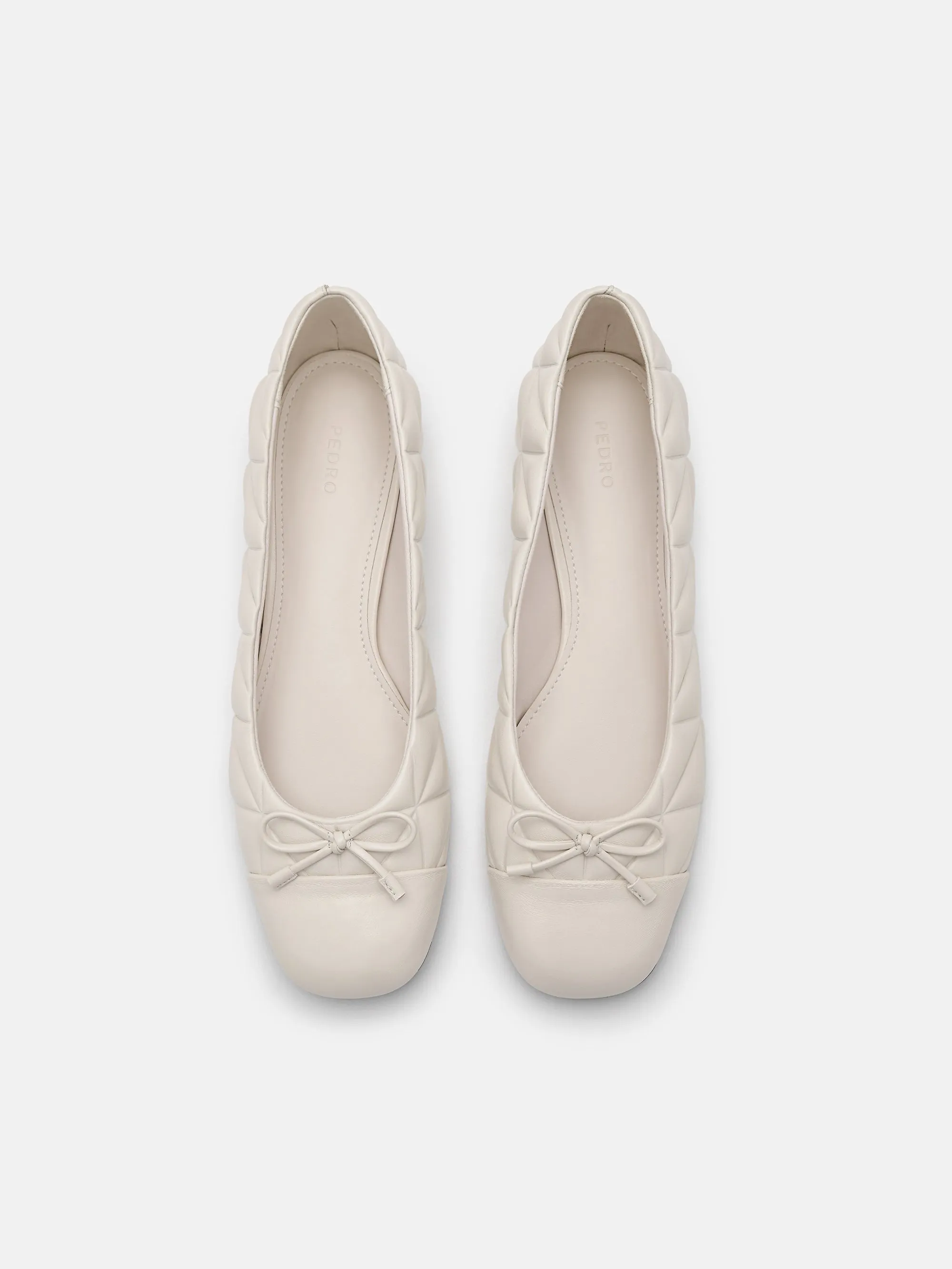 Kayla Leather Ballerina Flats in Pixel