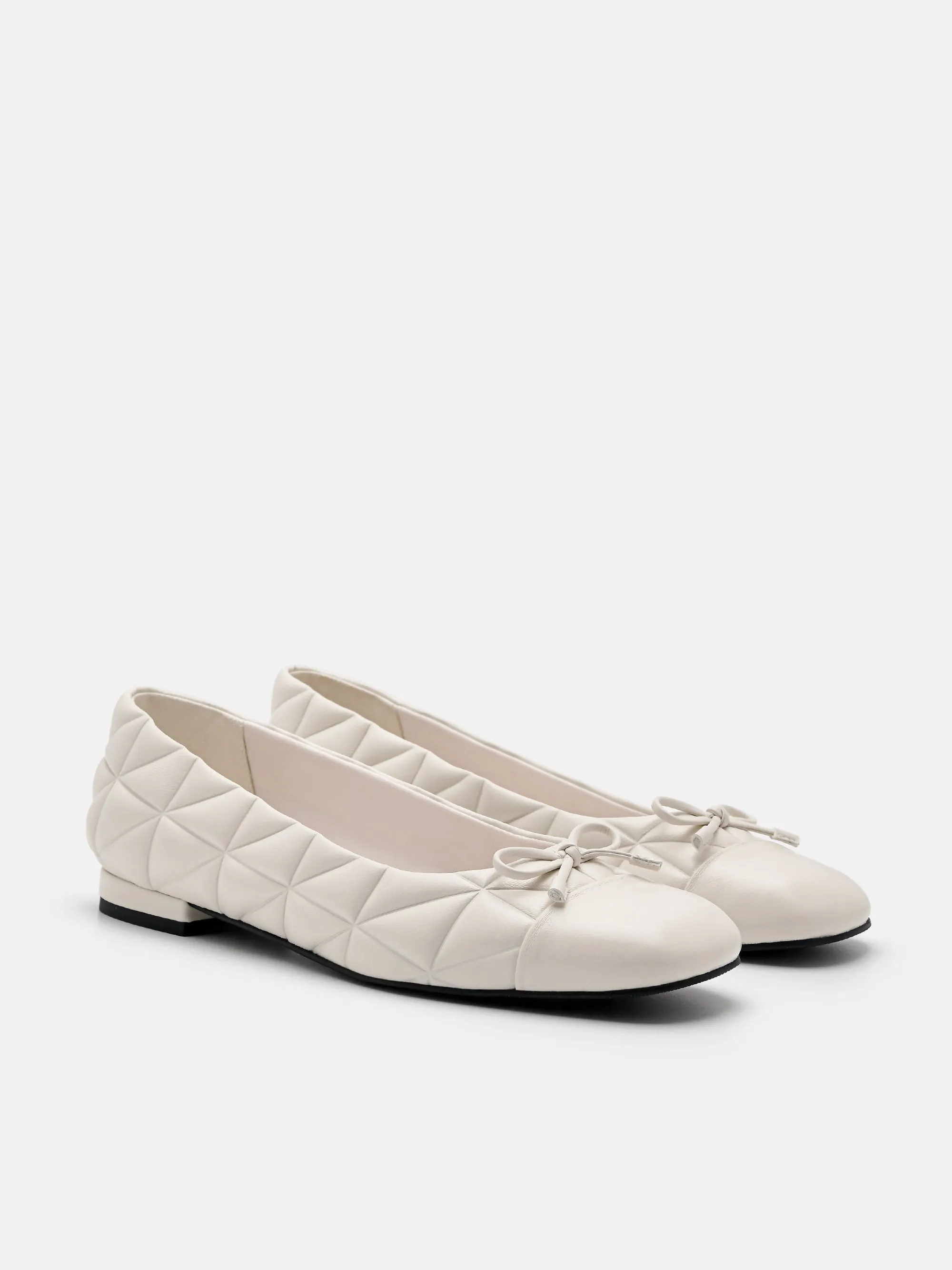 Kayla Leather Ballerina Flats in Pixel