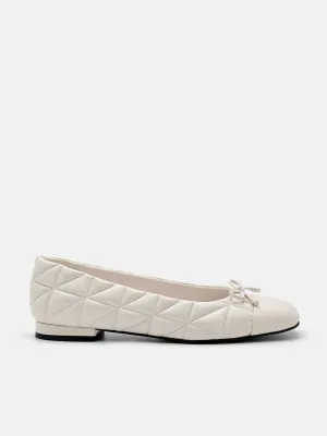 Kayla Leather Ballerina Flats in Pixel