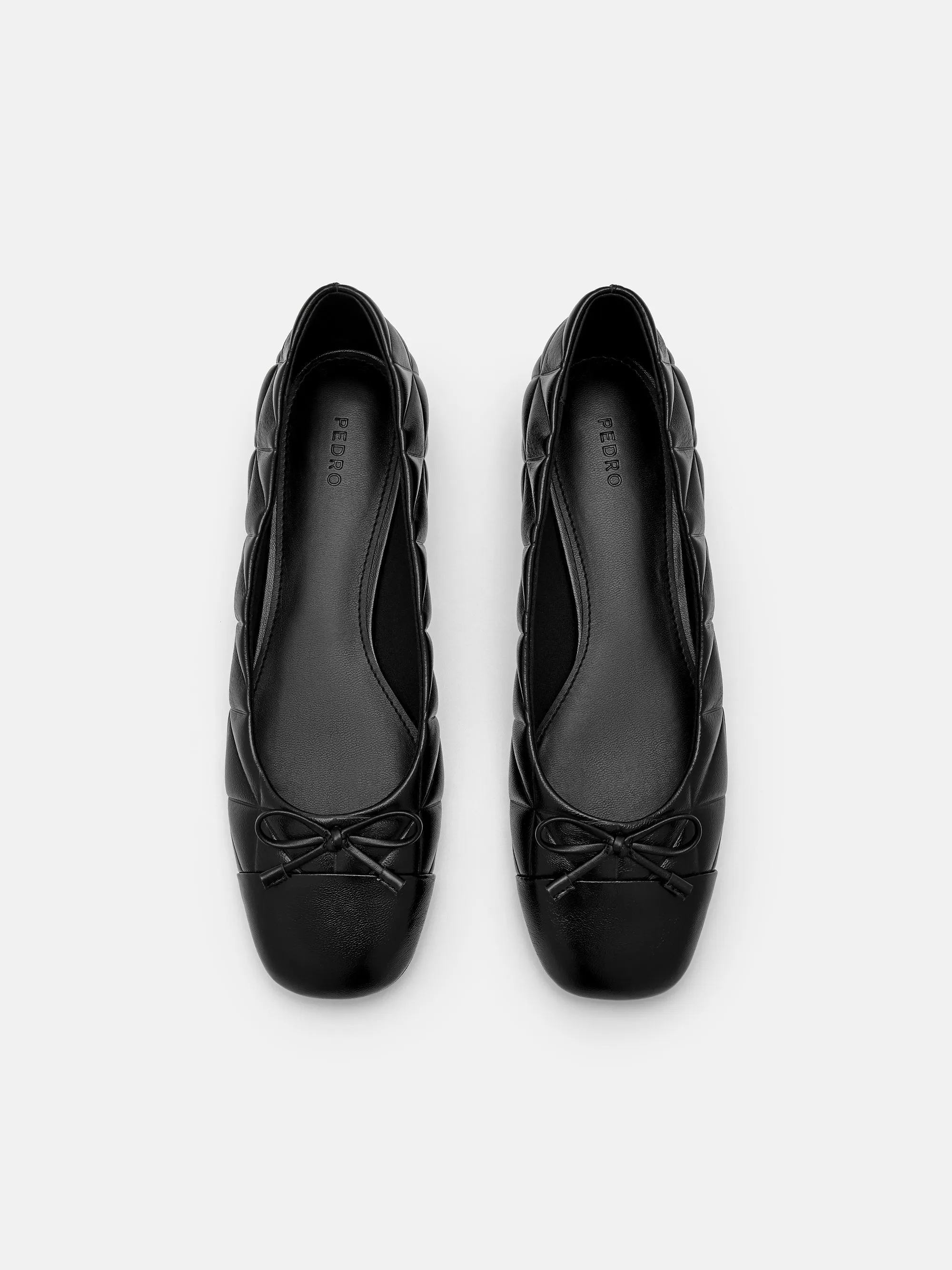 Kayla Leather Ballerina Flats in Pixel