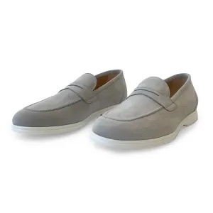 KITON Suede Loafer with White Sole