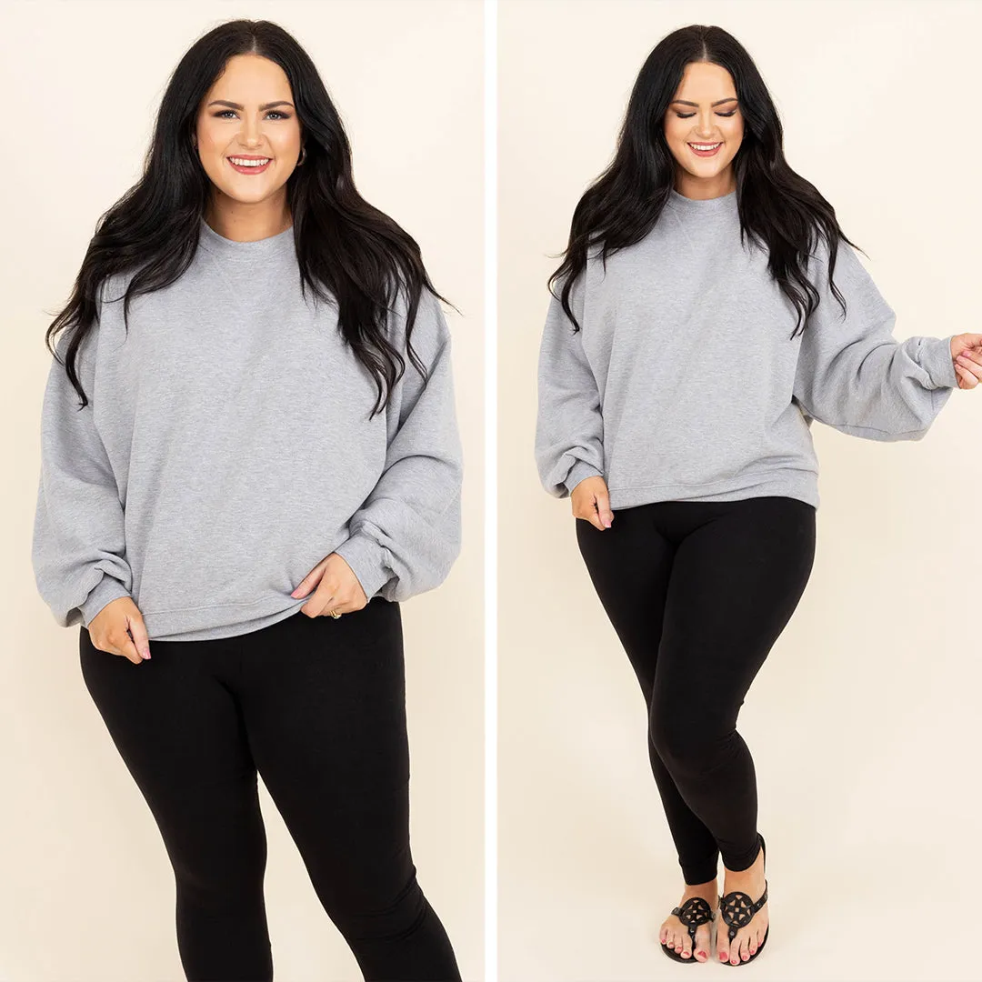 Loungy Looks Pullover, Heather Gray