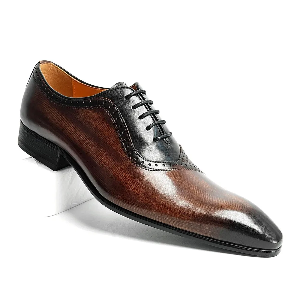 Luxury Men's Genuine Leather Derby Shoes