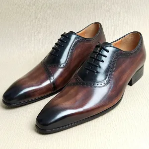 Luxury Men's Genuine Leather Derby Shoes