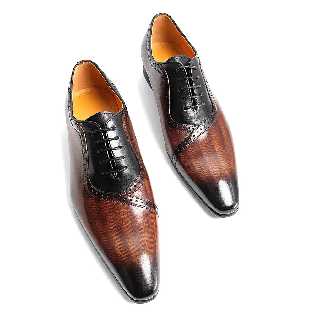 Luxury Men's Genuine Leather Derby Shoes