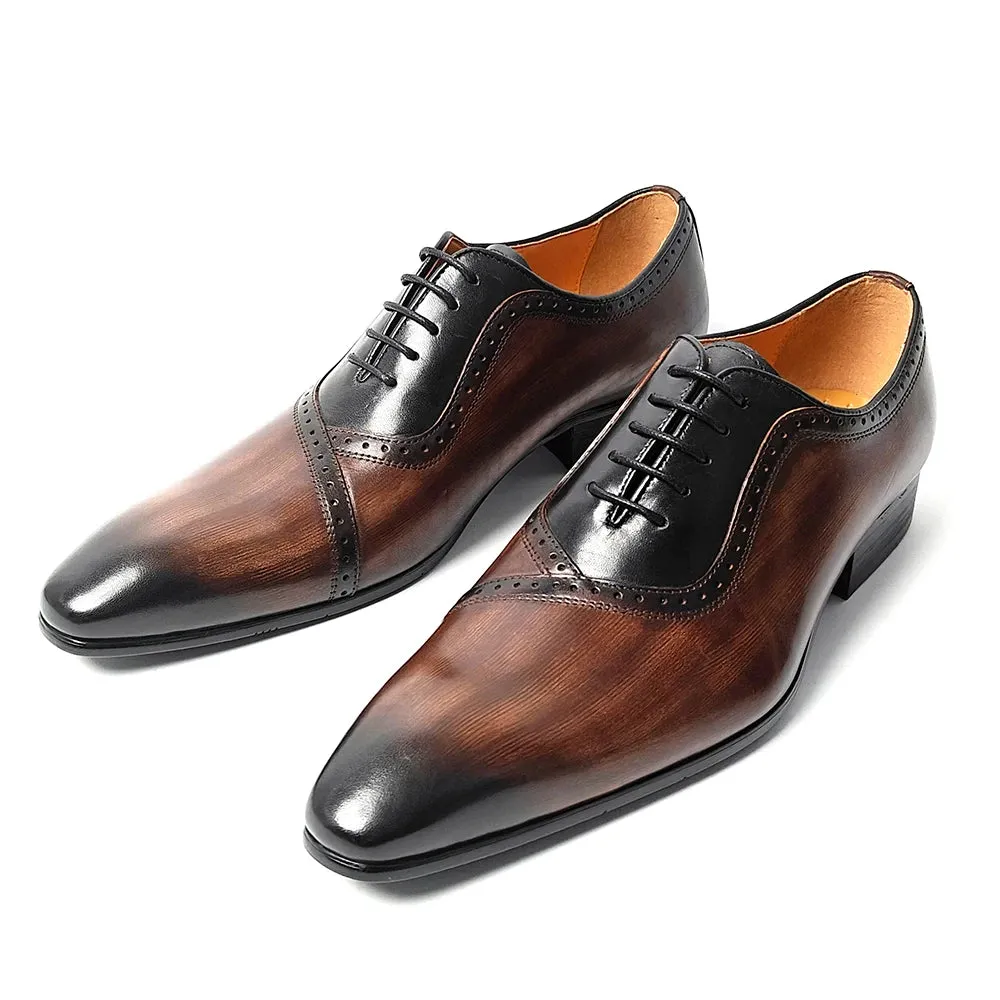 Luxury Men's Genuine Leather Derby Shoes