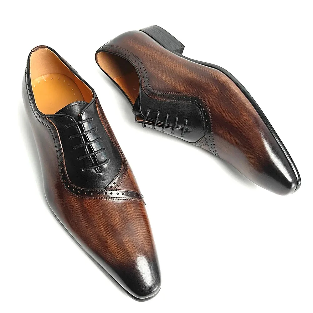 Luxury Men's Genuine Leather Derby Shoes