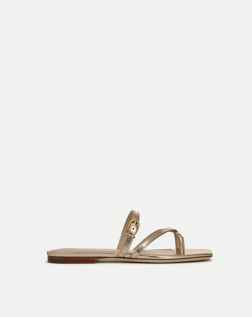 Marthe Metallic Leather Sandal