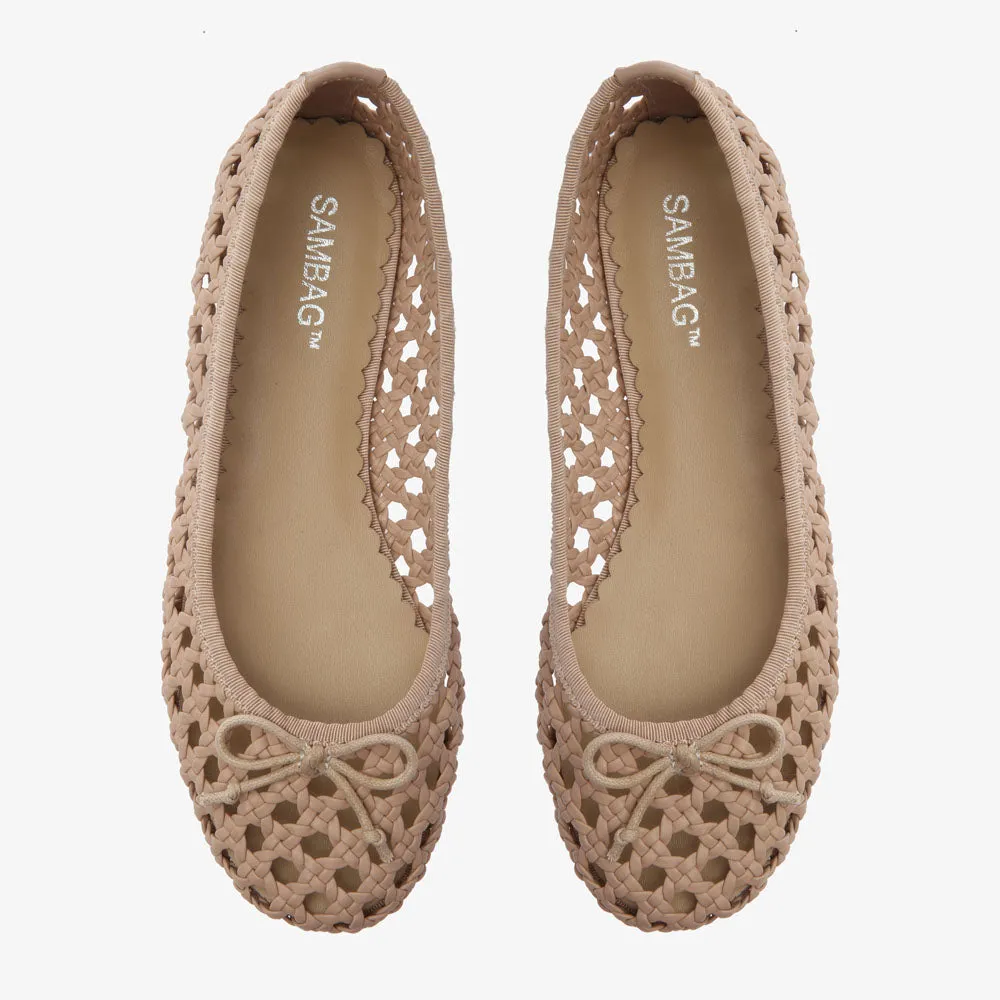 Natalie Blush Woven Ballet flat