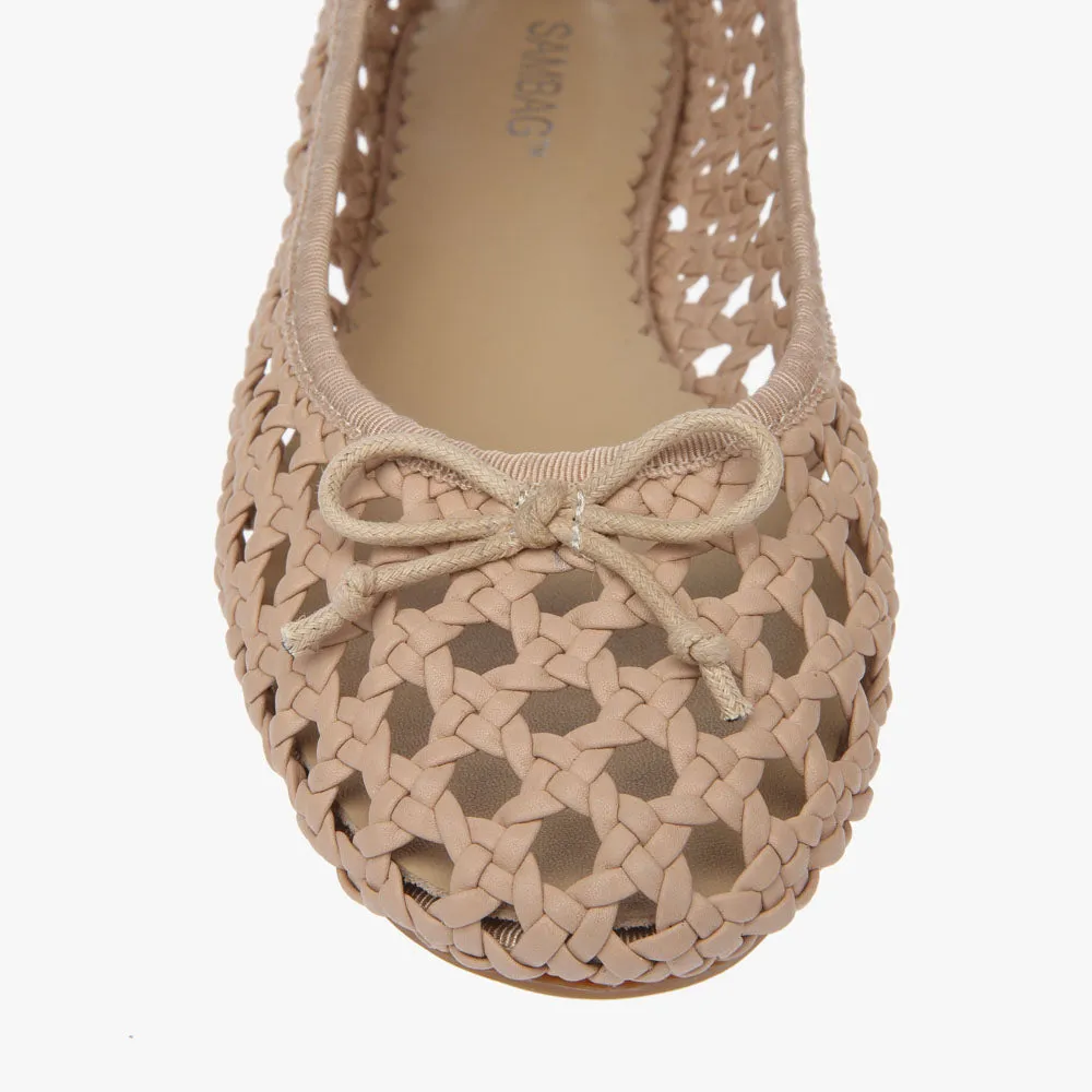 Natalie Blush Woven Ballet flat