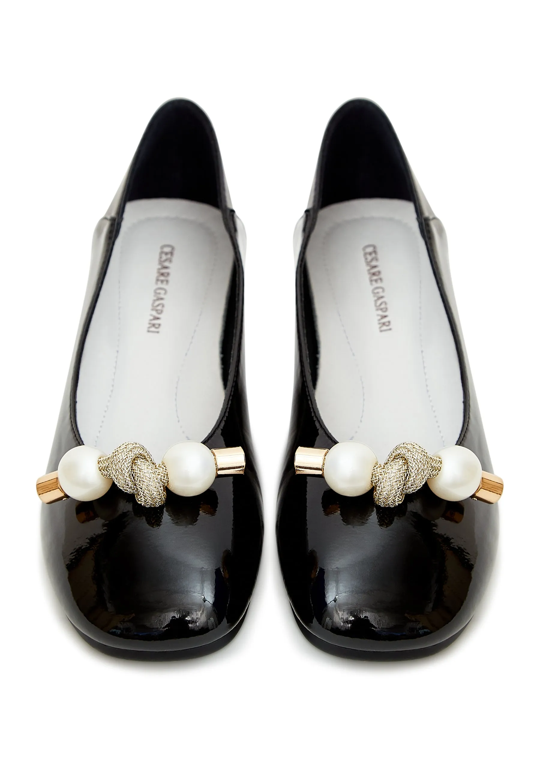 Pearl Bow Flats - Black