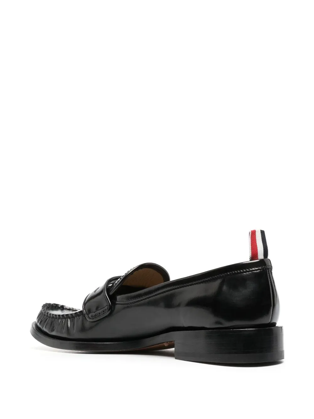 penny-slot leather loafers