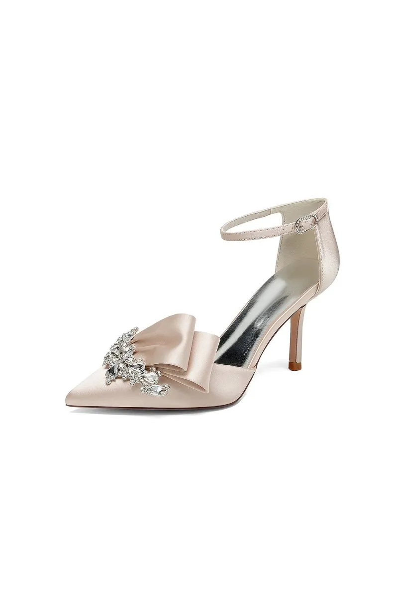 Pointed Toe With Rhinestone Stiletto Heels