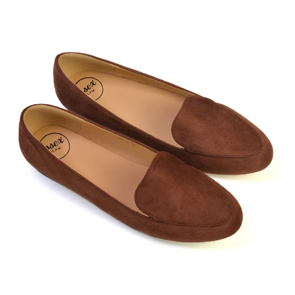 Quincy Slip On Low Heel Back to School Shoes Pumps Loafers in Tan