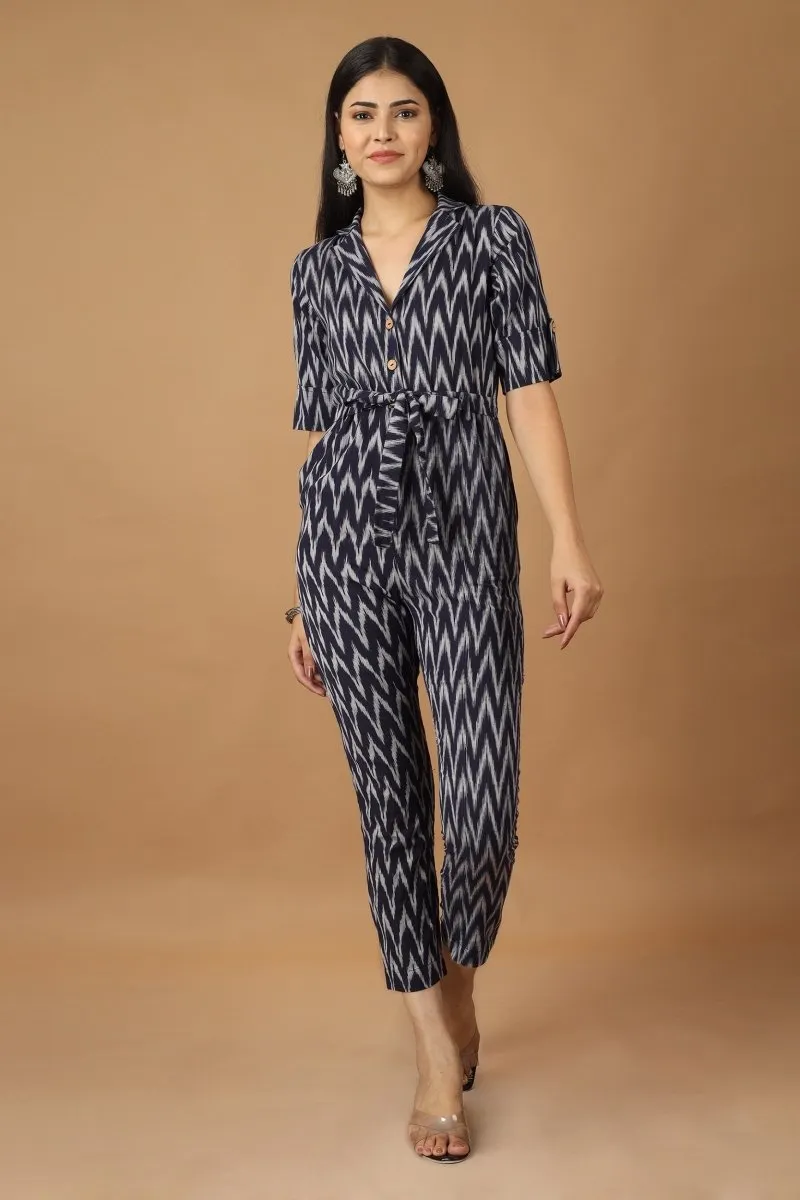 Raat Ikat Cotton Jumpsuit