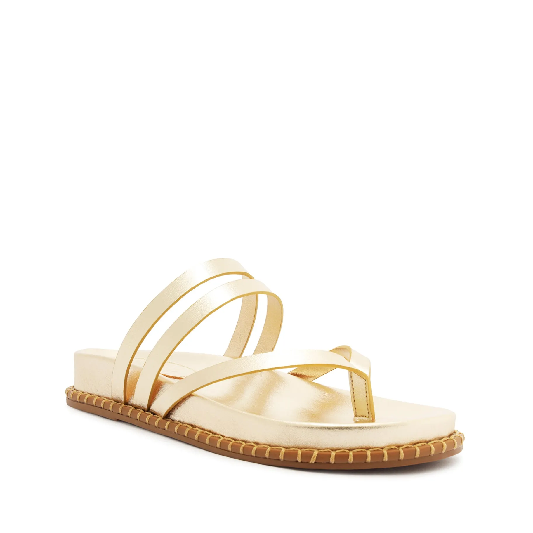 Rania Sporty Metallic Leather Sandal